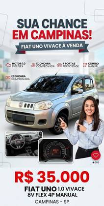 FIAT UNO 1.0 EVO VIVACE 8V FLEX 4P MANUAL
